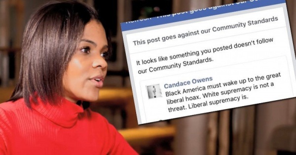 Pro Hitler Candace Owens Complains After Temporary Facebook Suspension