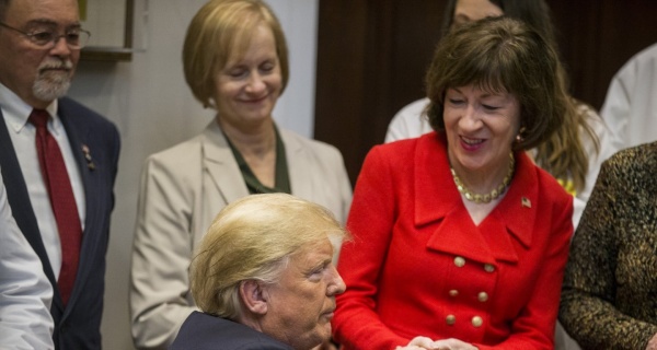 At Risk Sen Susan Collins Is Targeted For Supporting Trump s Anti Obamacare Judges